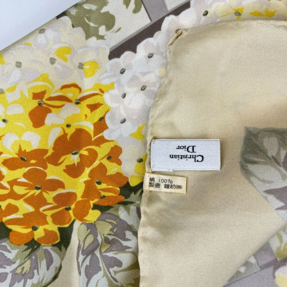 Dior Silk Scarf Multicolor Vintage